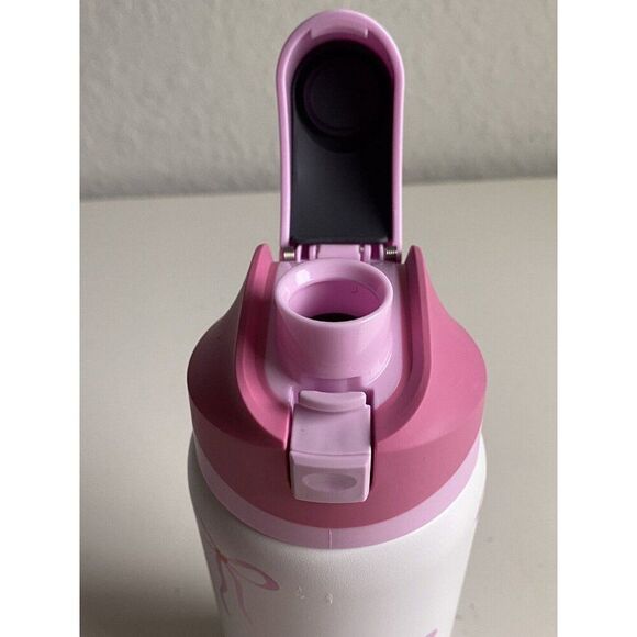 Hydrapeak Pink Bow Coquette Tumbler Water Bottle 32 Oz Leak Proof Limited NEW - Picture 8 of 11